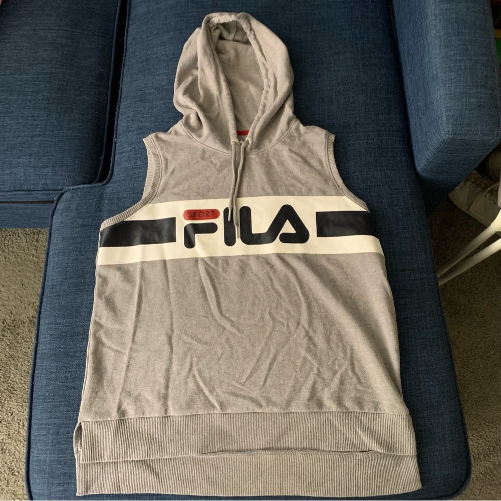 FILA Sweatshirt Tank with Hood